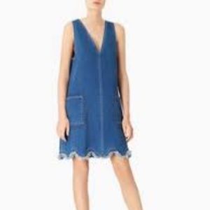 See by Chloe Denim Scallop Dress (Shady Cobalt), 4